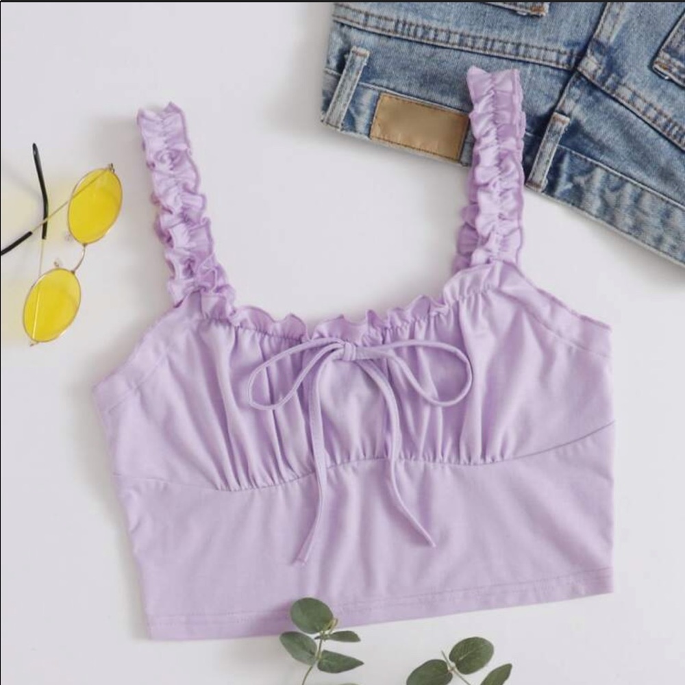 Lilac Strap Crop Top
